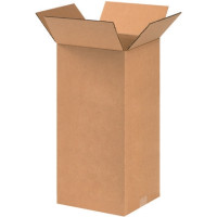 Corrugated Boxes, 9 x 9 x 18", Kraft