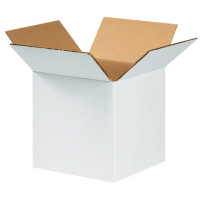 White Corrugated Boxes, 9 x 9 x 9", Cube
