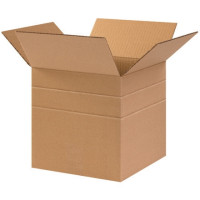 Corrugated Boxes, 10 x 10 x 10", Multi-Depth, Cube