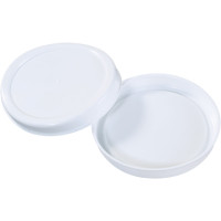 Plastic End Caps For Tubes, 4", White