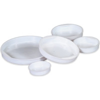 Plastic End Caps For Tubes, 3", White