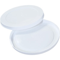 Plastic End Caps For Tubes, 10", White