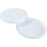Plastic End Caps For Tubes, 8", White