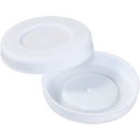 Plastic End Caps For Tubes, 2 1/2", White