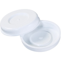 Plastic End Caps For Tubes, 2", White