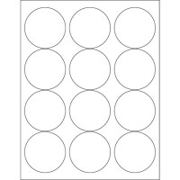 Glossy White Laser Labels, 2 1/2"
