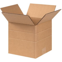 Corrugated Boxes, Multi-Depth, 6 x 6 x 6", Kraft