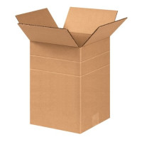 Corrugated Boxes, Multi-Depth, 8 1/2 x 8 1/2 x 12", Kraft