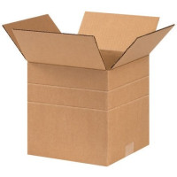 Corrugated Boxes, Multi-Depth, 9 x 9 x 9", Kraft