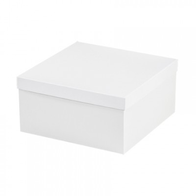Chipboard Gift Boxes, Bottom, Deluxe, White, 12 x 12 x 6