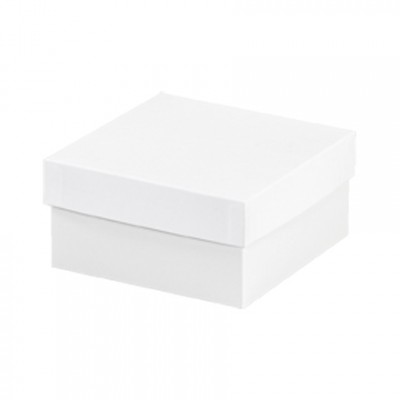 Chipboard Gift Boxes, Bottom, Deluxe, White, 6 x 6 x 3