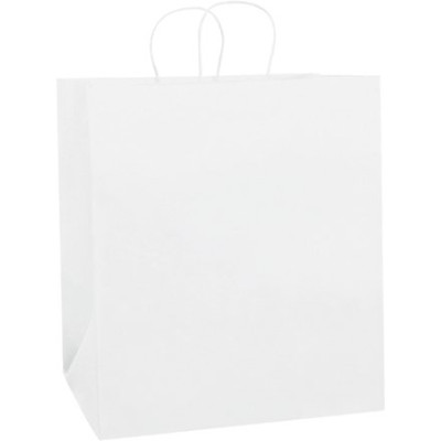 White Paper Shopping Bags, Rose - 5 1/2 x 3 1/4 x 8 3/8
