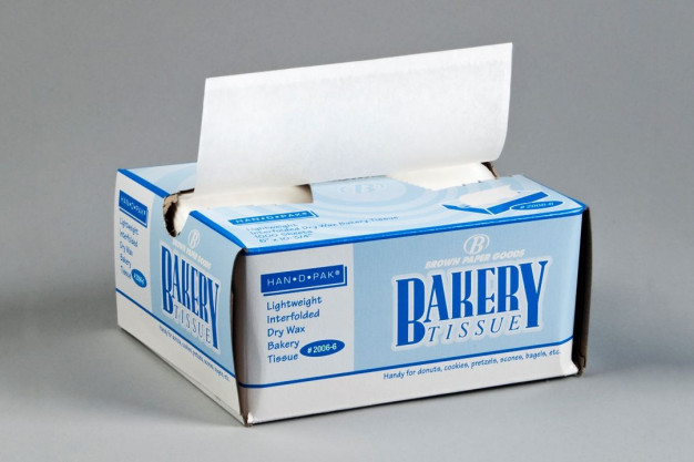 Feuilles de papier absorbant pour boulangerie cirée, blanc, 6 x 10 3/4 "