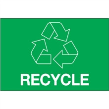 Étiquettes vertes "Recycler", 3 x 2 "