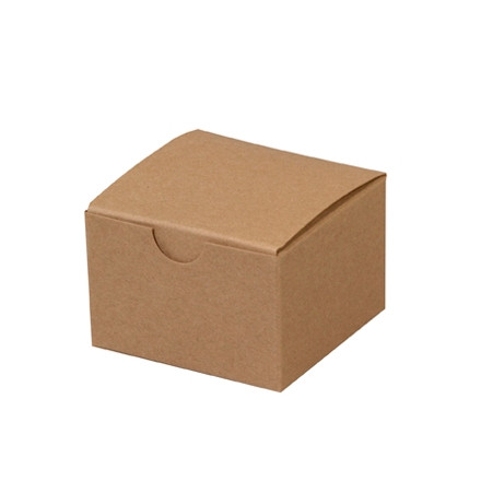 Boîtes-cadeaux - 3 x 3 x 2 ", Kraft Pinstripe