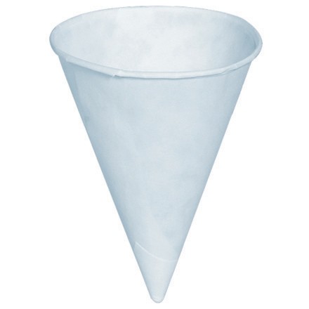 Gobelets en papier à cône, blanc, 4 oz