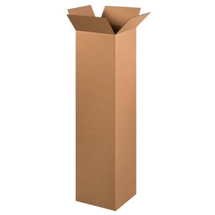 Boîtes en carton ondulé, 12 x 12 x 48 ", Kraft