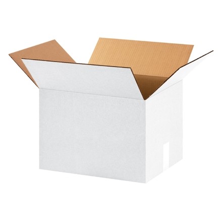 Boîtes en carton ondulé, 16 x 12 x 12 ", blanc