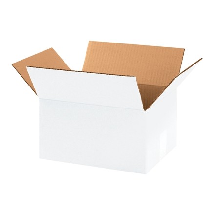 Boîtes en carton ondulé, 11 1/4 x 8 3/4 x 4 ", blanc