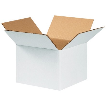 Boîtes en carton ondulé, 8 x 8 x 6 ", blanc