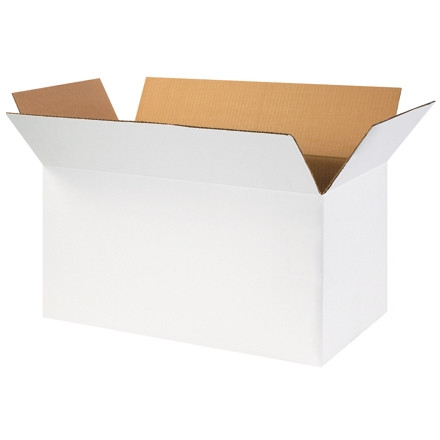 Boîtes en carton ondulé, 24 x 12 x 12 ", blanc