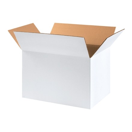 Boîtes en carton ondulé, 18 x 12 x 12 ", blanc