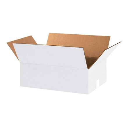 Boîtes en carton ondulé, 18 x 12 x 8 ", blanc