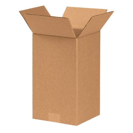 Boîtes en carton ondulé, 7 x 7 x 12 ", Kraft