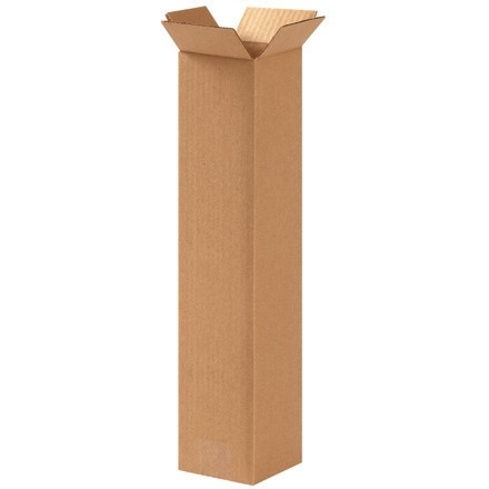 Boîtes en carton ondulé, 4 x 4 x 18 ", Kraft