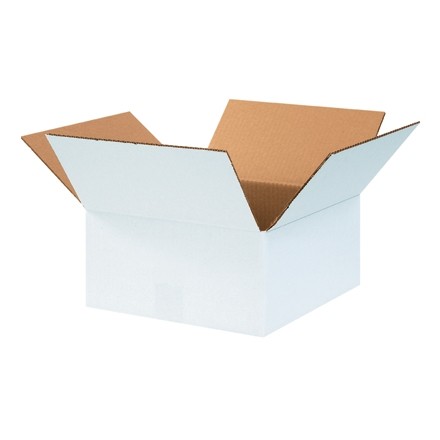 Boîtes en carton ondulé, 12 x 12 x 6 ", blanc