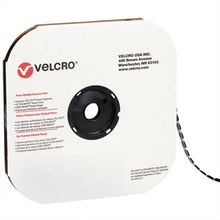 Rubans adhésifs Velcro® - Boucle, noir, 1 3/8 "