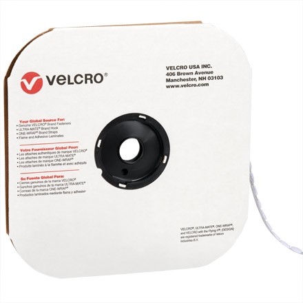 Rubans adhésifs Velcro® - Boucle, blanc, 5/8 "