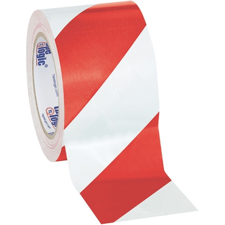 Ruban de sécurité en vinyle TPC, 3 po x 36 verges, rouge / blanc