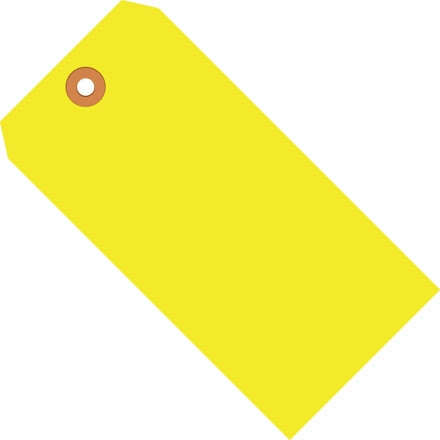 Étiquettes d'expédition jaune fluorescent # 6 - 5 1/4 x 2 5/8 "