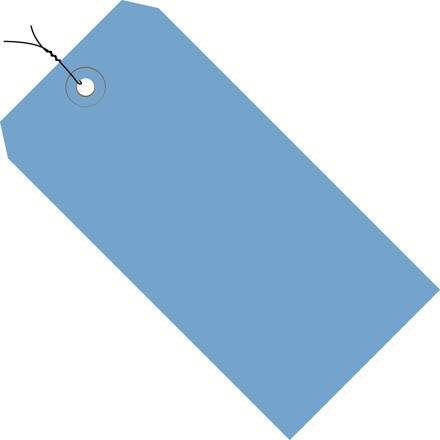 Étiquettes d'expédition pré-câblées bleu foncé # 2 - 3 1/4 x 1 5/8 "