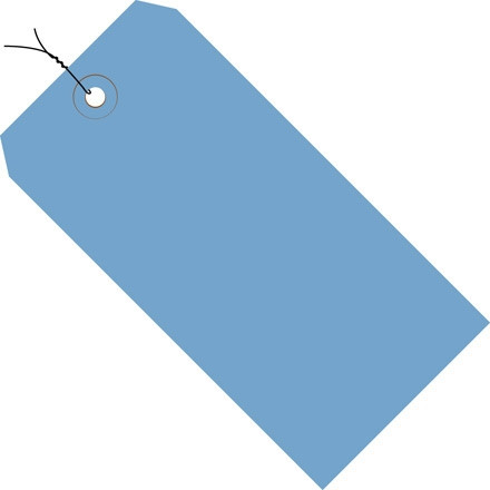 Étiquettes d'expédition pré-câblées bleu foncé, n ° 4 - 4 1/4 x 2 1/8 "