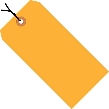Étiquettes d'expédition pré-cordées orange fluorescent # 1 - 2 3/4 x 1 3/8 "
