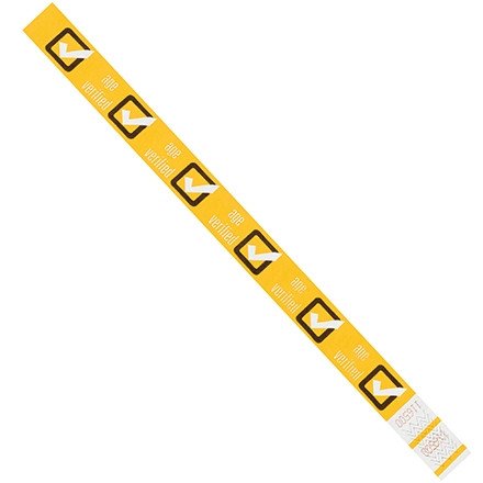 Bracelets Tyvek® jaunes "Age Verified", 3/4 x 10 "