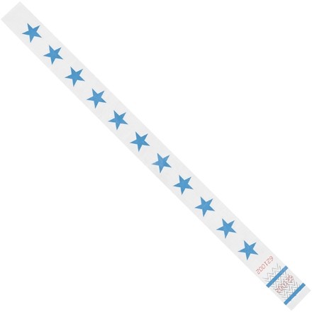 Bracelets Étoiles Bleues Tyvek®, 3/4 x 10 "