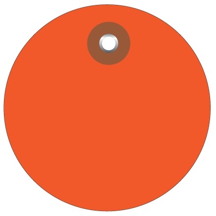 Étiquettes en plastique - 3 "Circle, Orange