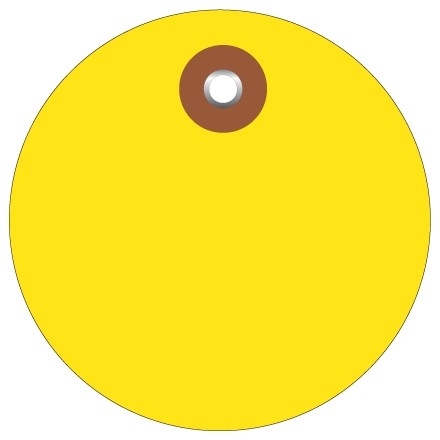 Étiquettes en plastique - cercle de 3 ", jaune