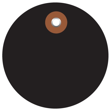 Étiquettes en plastique - cercle de 2 ", noir
