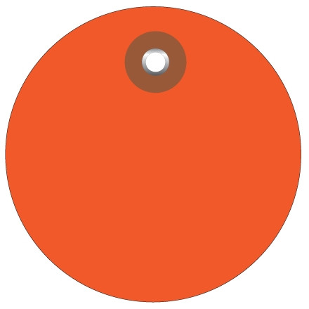 Étiquettes en plastique - 2 "Circle, Orange