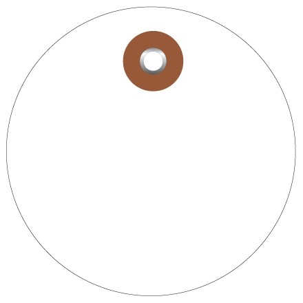 Étiquettes en plastique, cercle de 2 po, blanc