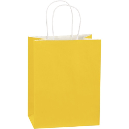 Buttercup sacs à provisions en papier teinté, petit - 8 x 4 1/2 x 10 1/4 "