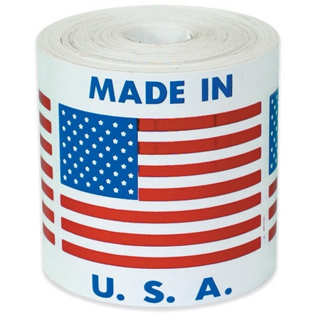 Étiquettes "Made In USA", 2 x 2 "