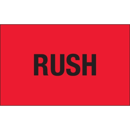 Étiquettes de production - "Rush", 1 1/4 x 2 "