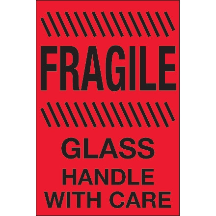 Étiquette "Fragile / Ne Pas Empiler" - 4 x 6 "