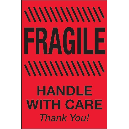 Étiquette "Fragile" - 4 x 6 "