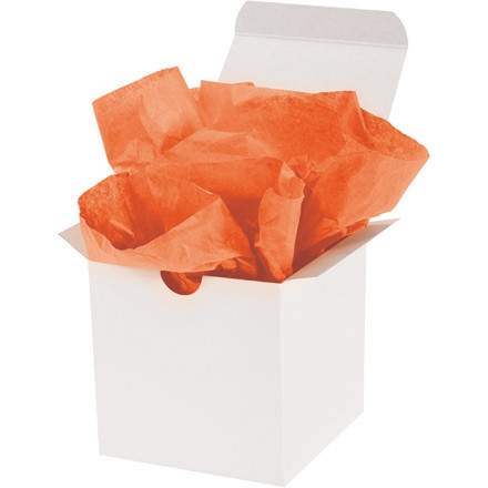 Feuilles de papier de soie orange, 20 x 30 "